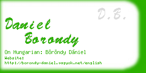 daniel borondy business card
