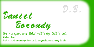 daniel borondy business card